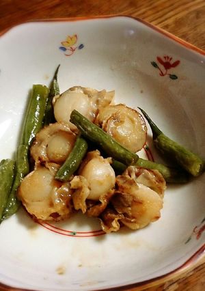 お弁当に超簡単ベビーホタテのマヨぽん炒め-レシピのメイン写真