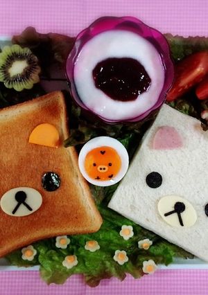 リラックマのモーニングプレート-レシピのメイン写真