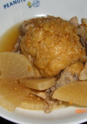 油揚げと豚肉のゴマ風味煮-レシピのメイン写真