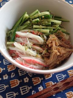 さっぱり!きゅうかまなめこ★冷やラーメン-レシピのメイン写真
