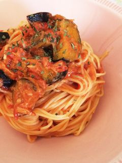 ナスとトマトのパスタ-レシピのメイン写真