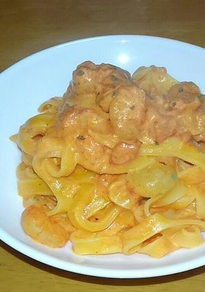 簡単☆濃厚！エビのトマトクリームパスタ-レシピのメイン写真
