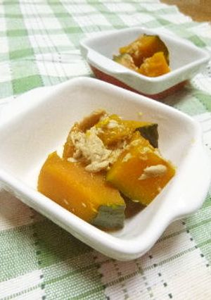 カボチャとツナの甘くない煮物-レシピのメイン写真