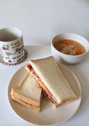 ハムたまごサンドイッチ-レシピのメイン写真