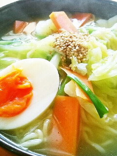 お鍋ひとつで塩野菜らーめん-レシピのメイン写真