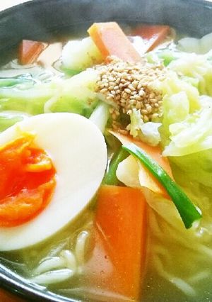 お鍋ひとつで塩野菜らーめん-レシピのメイン写真