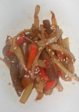 ウドとにんじんとこんにゃくのきんぴら-レシピのメイン写真