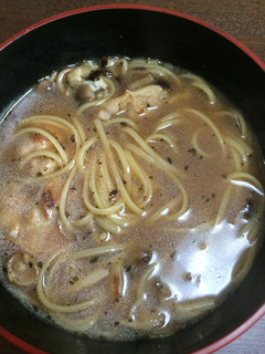 簡単10分ラーメン味なスープパスタ-レシピのメイン写真