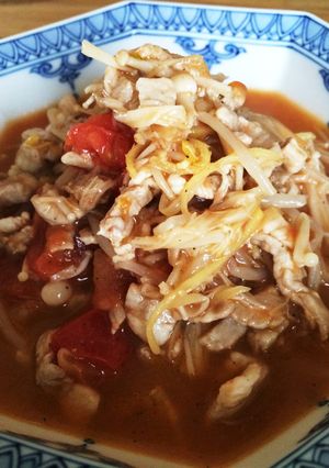 豚肉エノキのさっぱりトマト炒め-レシピのメイン写真