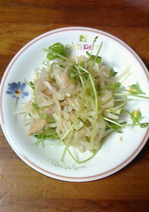 簡単☆大根と豆苗とツナのサラダ辛子ポン酢-レシピのメイン写真