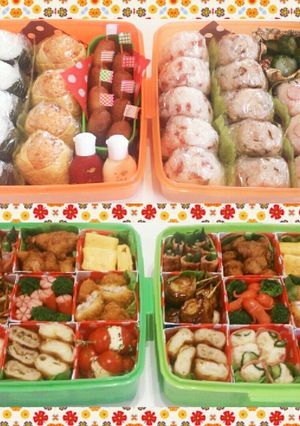 運動会のお弁当♪おかず10種♪牛乳パック-レシピのメイン写真