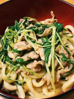 豚肉と水菜の簡単ピリ辛うどん-レシピのメイン写真