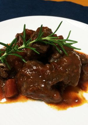 ＊牛肉の赤ワイン煮込み＊-レシピのメイン写真