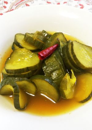 育ち過ぎたキュウリで作ったカレーピクルス-レシピのメイン写真