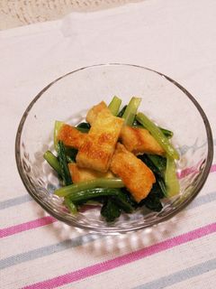 小松菜と薄あげのあえ物-レシピのメイン写真
