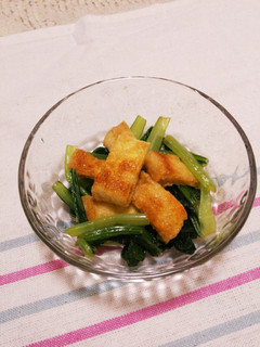 小松菜と薄あげのあえ物-レシピのメイン写真