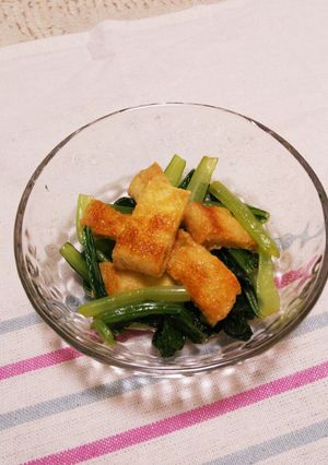 小松菜と薄あげのあえ物-レシピのメイン写真