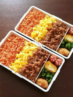 簡単★茶系の三色丼-レシピのメイン写真