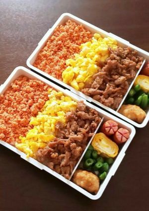 簡単★茶系の三色丼-レシピのメイン写真