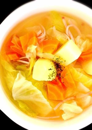 簡単★ゴロゴロ野菜のポトフ風スープ-レシピのメイン写真
