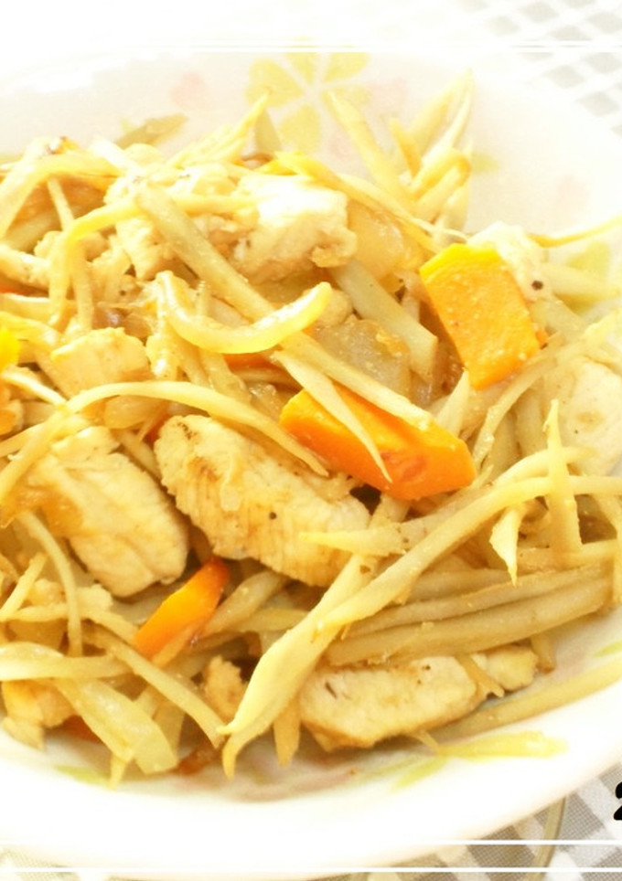 鶏と根菜の柚子胡椒炒め-レシピのメイン写真