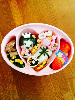 簡単♪キャラ弁♪ハピバ☆-レシピのメイン写真