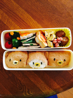 簡単♪キャラ弁♪くまさん-レシピのメイン写真