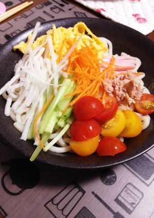 ヌードルメーカー(ＮＭ)でサラダうどん-レシピのメイン写真