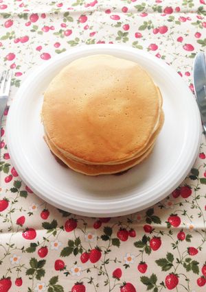 しっとりふわふわ!黄金色のパンケーキ♡-レシピのメイン写真