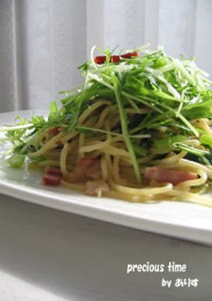 大根の葉でシャキシャキ　パスタ-レシピのメイン写真