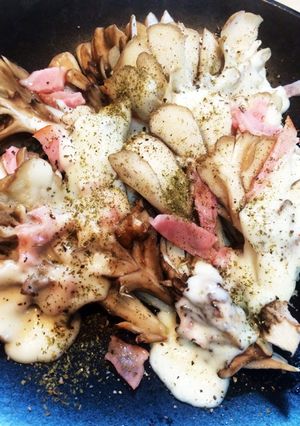 レンチンで♡舞茸とベーコンのまよチーズ-レシピのメイン写真