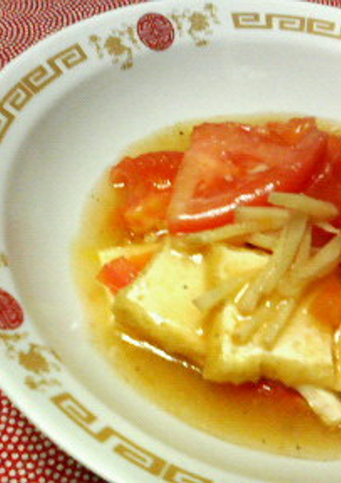 簡単中華☆厚揚げとトマトの炒め物♪♪-レシピのメイン写真