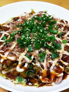 キャベツたっぷりレンジでお好み焼き-レシピのメイン写真