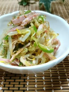 簡単副菜☆もやし胡瓜ハムのサラダ?和え物-レシピのメイン写真