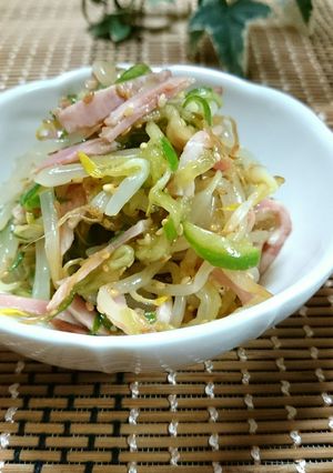 簡単副菜☆もやし胡瓜ハムのサラダ?和え物-レシピのメイン写真