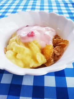 コーンフレークにカスターヨーグルト☆-レシピのメイン写真