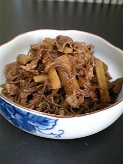 牛肉とごぼうの炒め煮-レシピのメイン写真