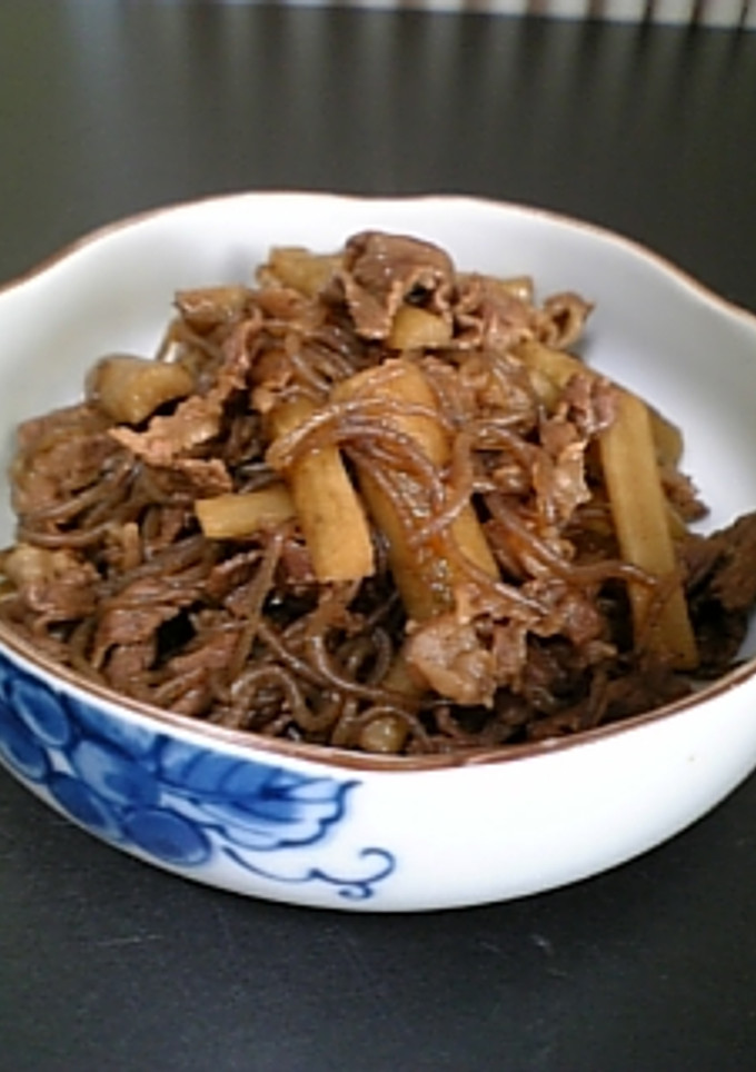牛肉とごぼうの炒め煮-レシピのメイン写真