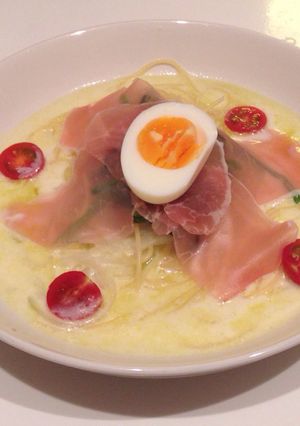 簡単！生ハム豆乳クリームパスタ-レシピのメイン写真