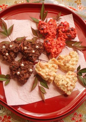 Oｈ♡せんべいDEバレンタインチョコ-レシピのメイン写真