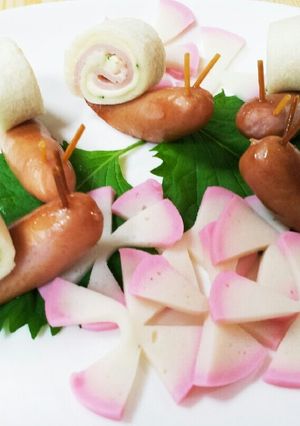 カタツムリのロールサンド♪あじさい添え-レシピのメイン写真
