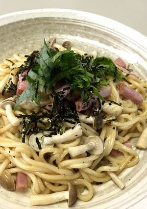 レンジで簡単！和風きのこパスタ風うどん☆-レシピのメイン写真