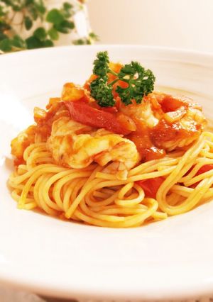 有頭海老の旨味丸ごと☆トマトソースパスタ-レシピのメイン写真