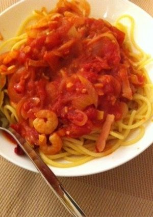 にんにくとトマトのパスタ-レシピのメイン写真