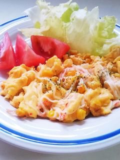 カニかまとコーンのスクランブルエッグ☆-レシピのメイン写真