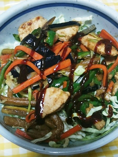 なすとピーマンとにんじんの味噌和え丼-レシピのメイン写真