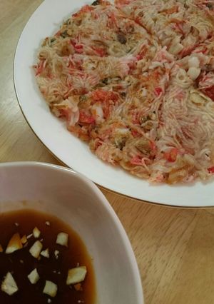 そうめん海鮮ちぢみ-レシピのメイン写真