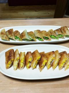 枝豆とうもろこし☆巻くだけ簡単春巻き-レシピのメイン写真
