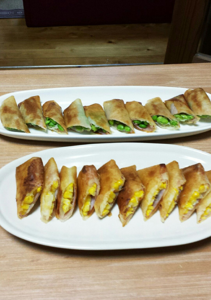 枝豆とうもろこし☆巻くだけ簡単春巻き-レシピのメイン写真