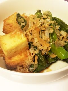めんつゆで揚げ出し豆腐とししとうの煮浸し-レシピのメイン写真